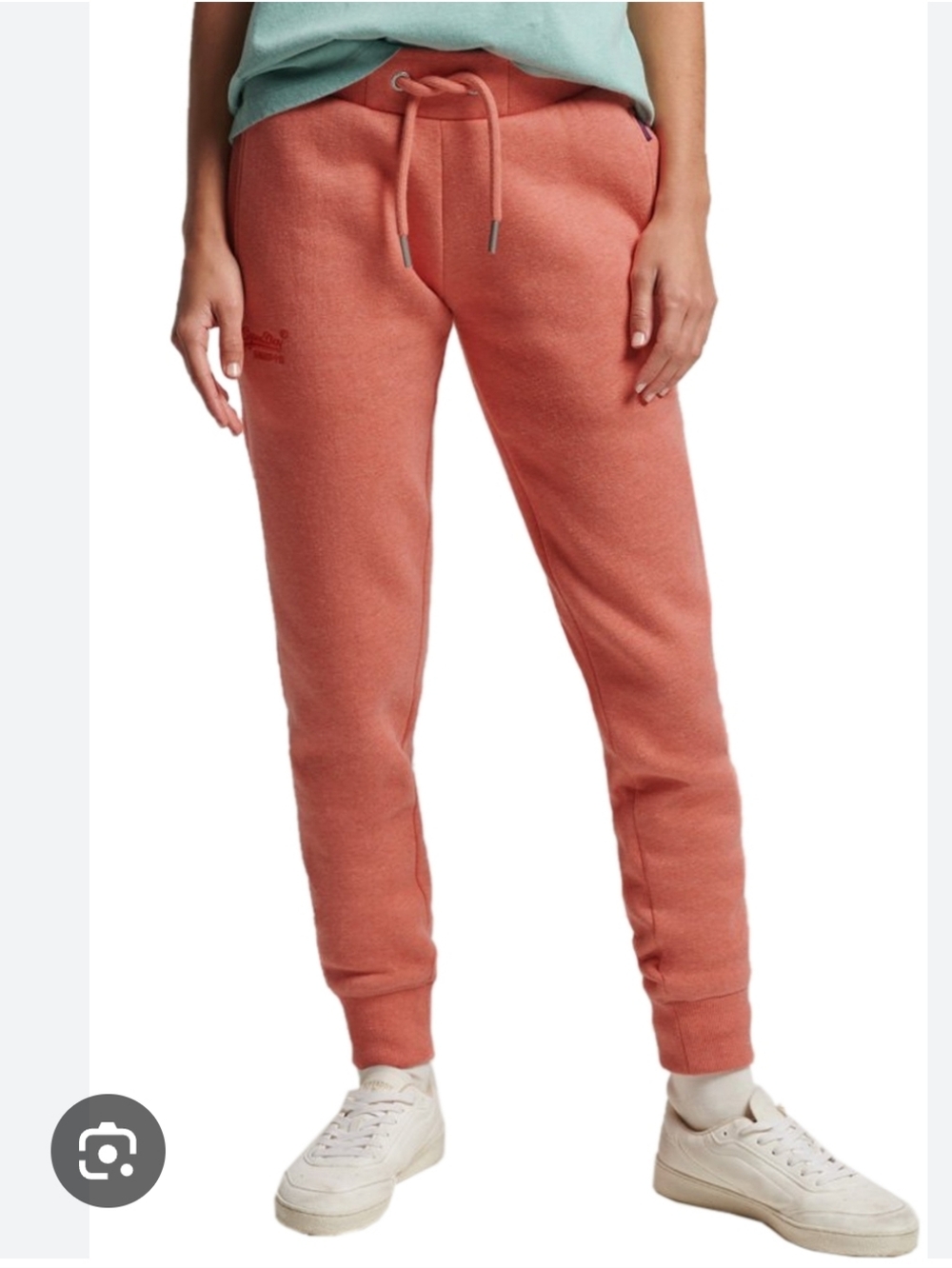 Superdry Jogger Sweatpants Women Sz 4 Burgundy Thick Warm Athleisure Gorpcore